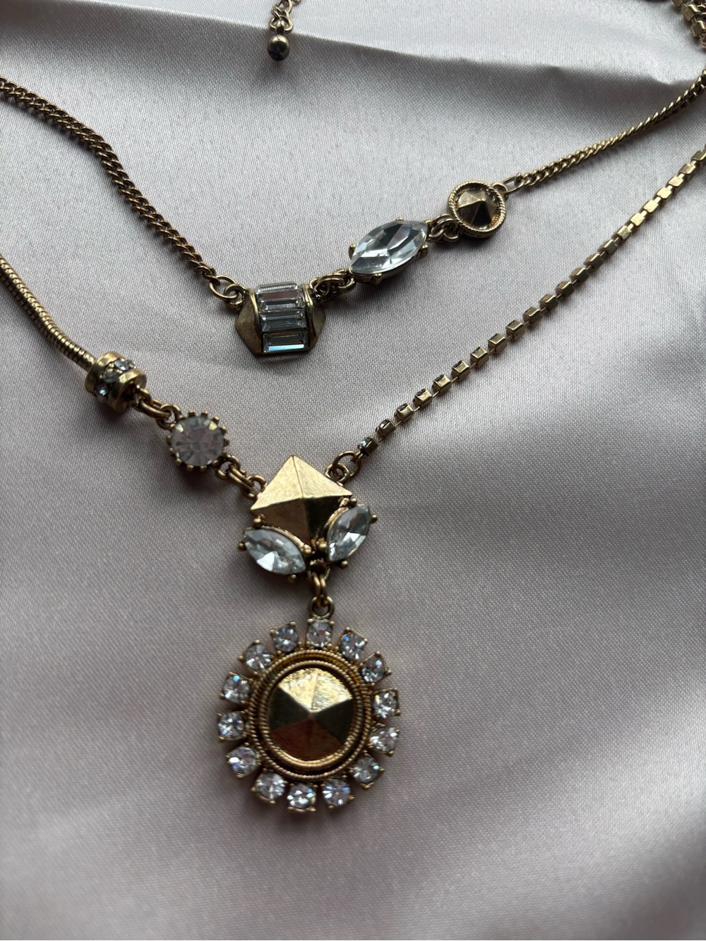 Erickson Beamon Rocks Gold Necklace